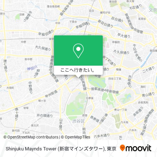 Shinjuku Maynds Tower (新宿マインズタワー)地図