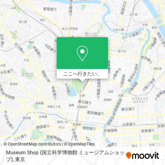 Museum Shop (国立科学博物館 ミュージアムショップ)地図
