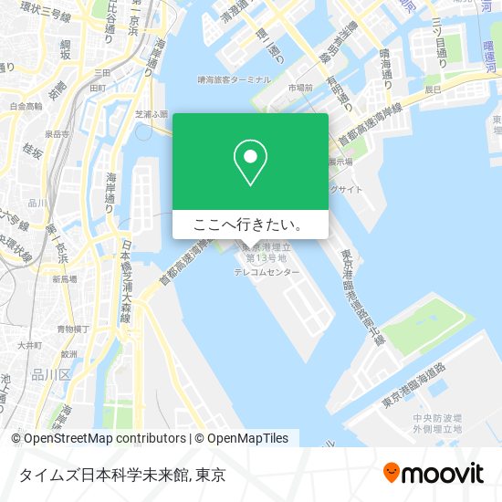 タイムズ日本科学未来館地図