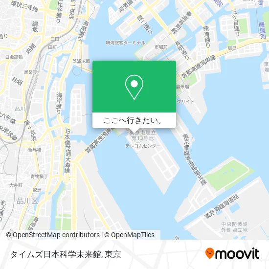 タイムズ日本科学未来館地図