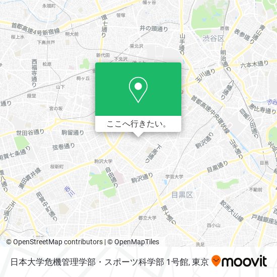 日本大学危機管理学部・スポーツ科学部 1号館地図