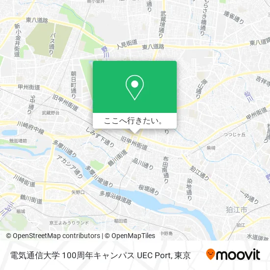 電気通信大学 100周年キャンパス UEC Port地図