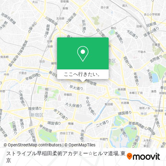 ストライプル早稲田柔術アカデミー☆ヒルマ道場地図