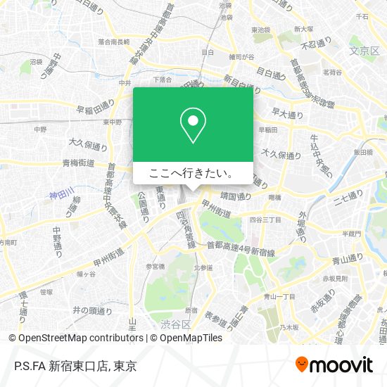 P.S.FA 新宿東口店地図