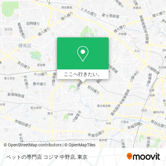 ペットの専門店 コジマ 中野店地図