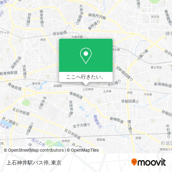 上石神井駅バス停地図