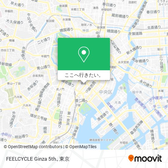 FEELCYCLE Ginza 5th.地図