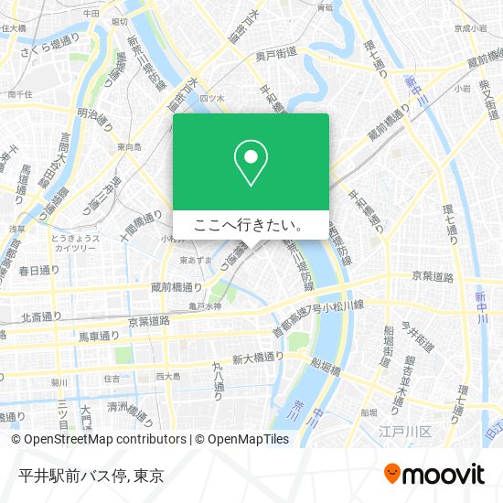 平井駅前バス停地図