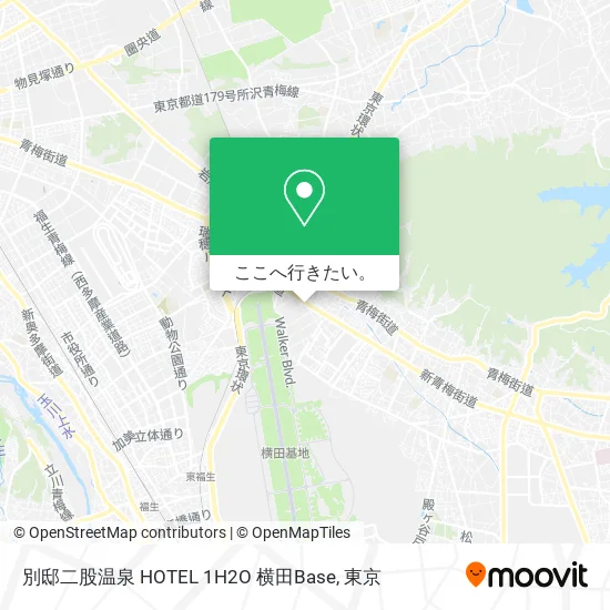 別邸二股温泉 HOTEL 1H2O 横田Base地図