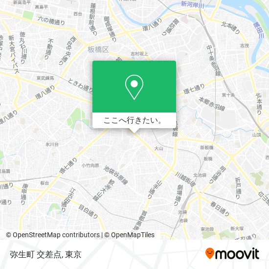 弥生町 交差点地図