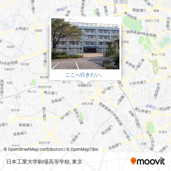日本工業大学駒場高等学校地図