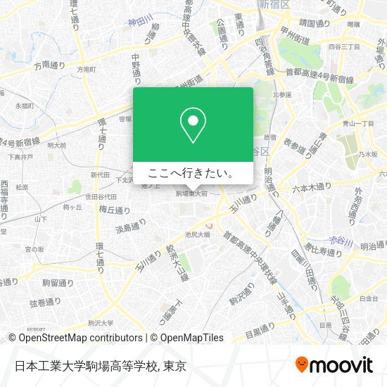 日本工業大学駒場高等学校地図