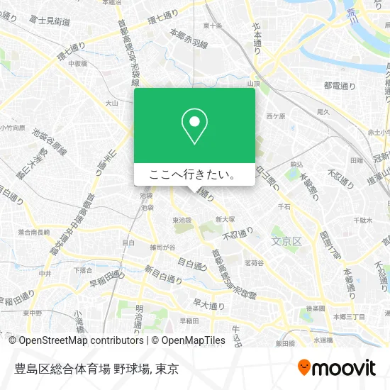 豊島区総合体育場 野球場地図