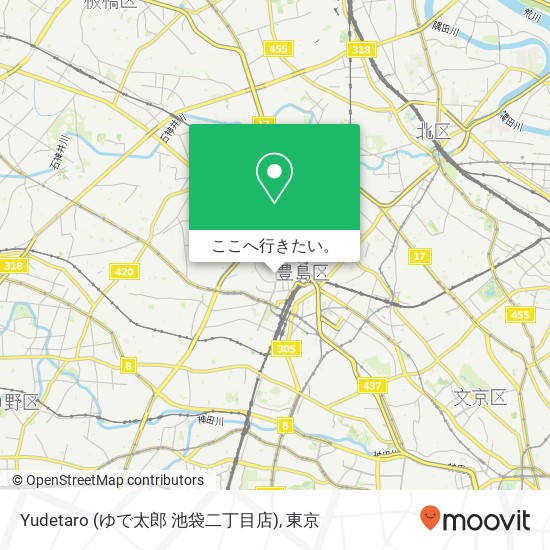 Yudetaro (ゆで太郎 池袋二丁目店)地図