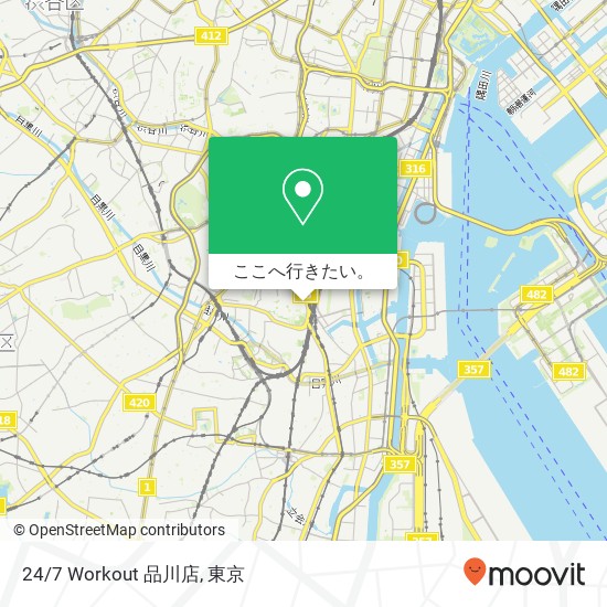 24/7 Workout 品川店地図