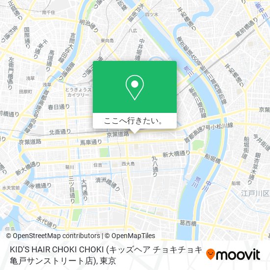KID'S HAIR CHOKI CHOKI (キッズヘア チョキチョキ 亀戸サンストリート店)地図