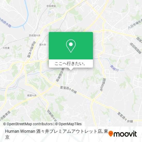 Human Woman 酒々井プレミアムアウトレット店地図