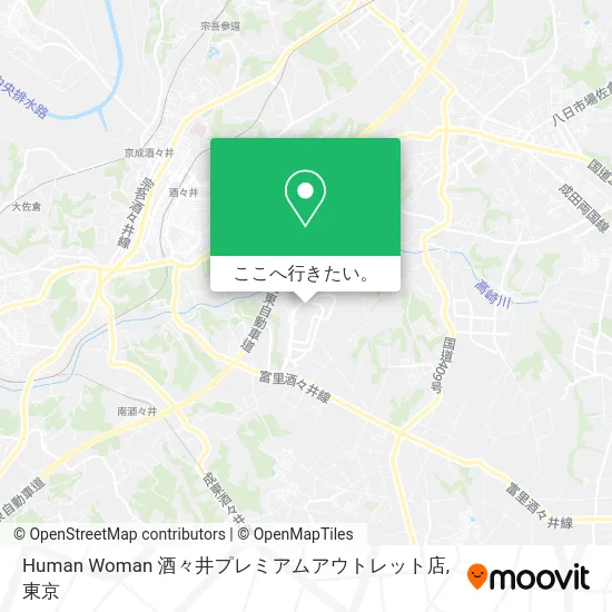 Human Woman 酒々井プレミアムアウトレット店地図