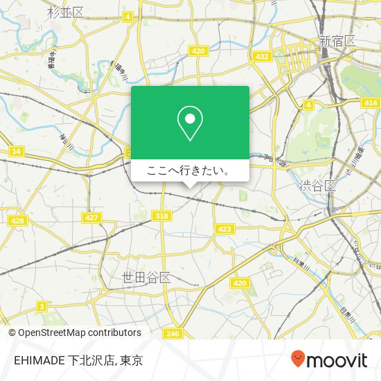 EHIMADE 下北沢店地図