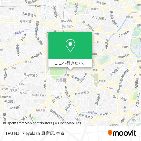 TRU Nail / eyelash 原宿店地図