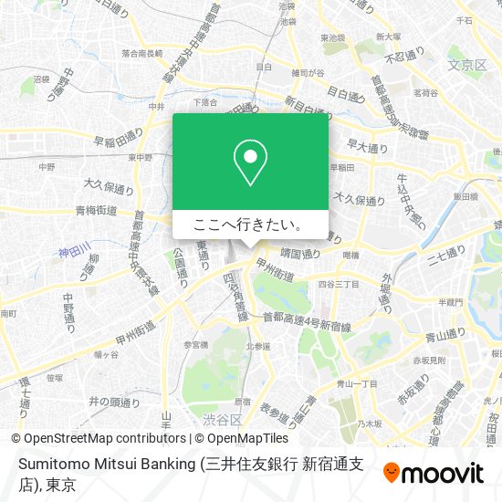 Sumitomo Mitsui Banking (三井住友銀行 新宿通支店)地図