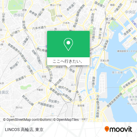 LINCOS 高輪店地図