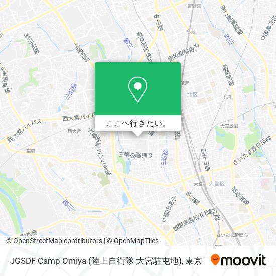 JGSDF Camp Omiya (陸上自衛隊 大宮駐屯地)地図