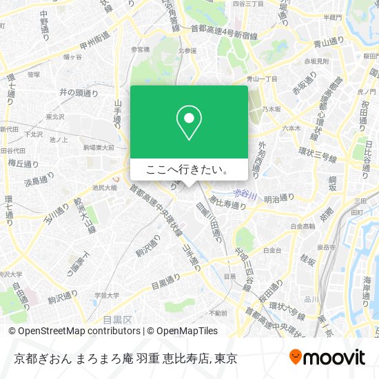 京都ぎおん まろまろ庵 羽重 恵比寿店地図