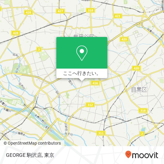 GEORGE 駒沢店地図