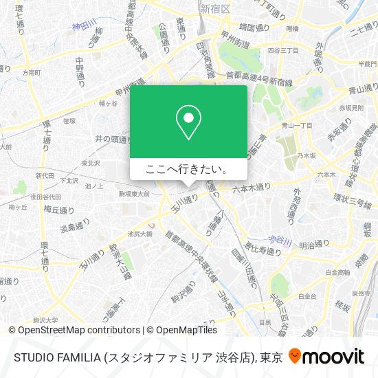 STUDIO FAMILIA (スタジオファミリア 渋谷店)地図