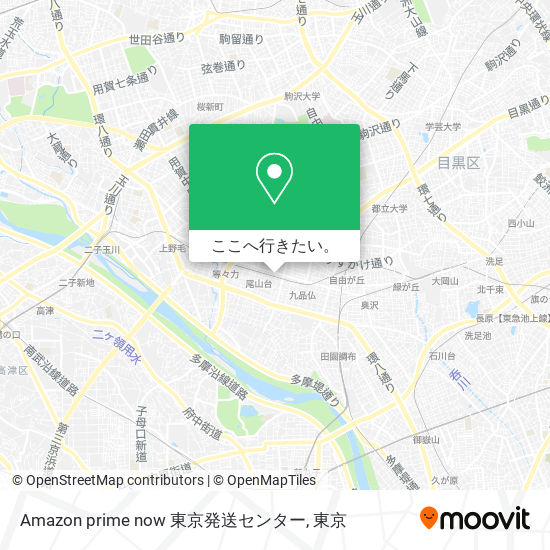 Amazon prime now 東京発送センター地図