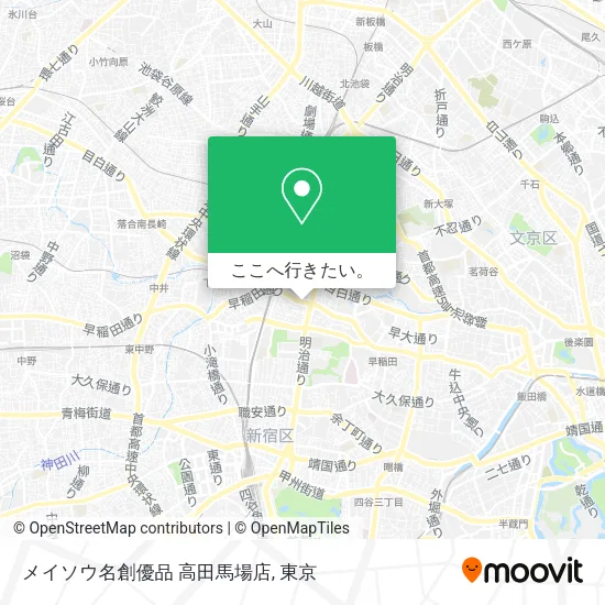 メイソウ名創優品 高田馬場店地図