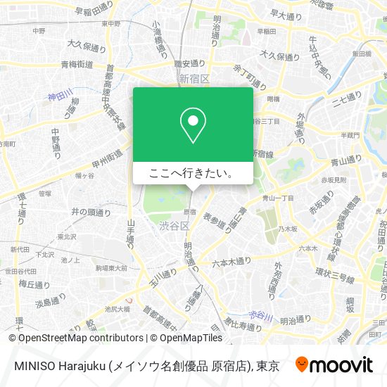 MINISO Harajuku (メイソウ名創優品 原宿店)地図