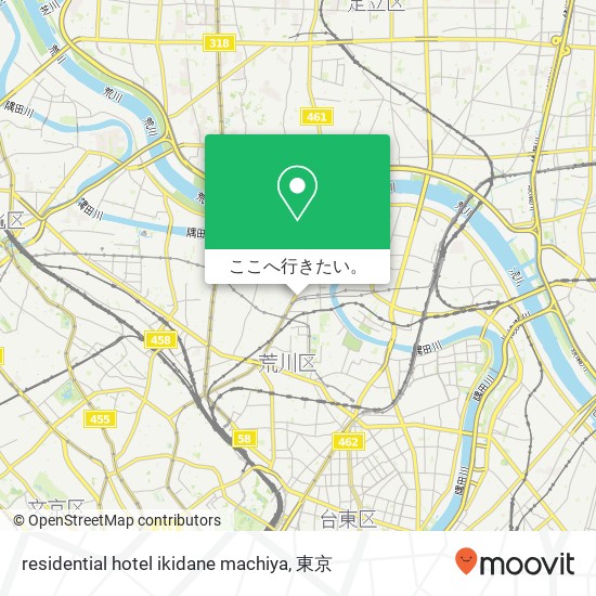 residential hotel ikidane machiya地図