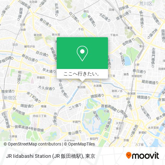 JR Iidabashi Station (JR 飯田橋駅)地図