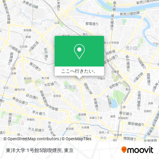 東洋大学 1号館5階喫煙所地図