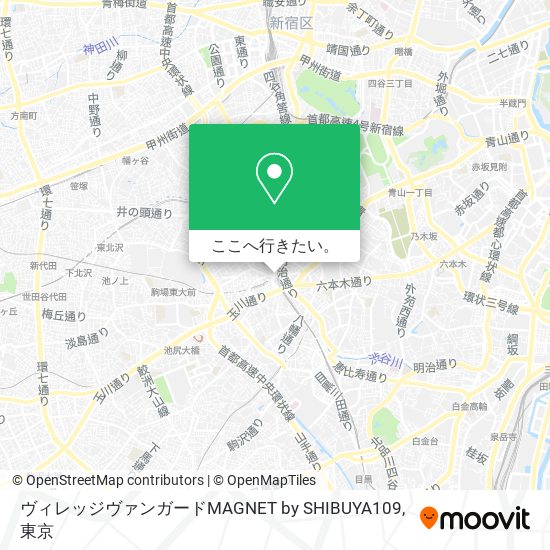ヴィレッジヴァンガードMAGNET by SHIBUYA109地図