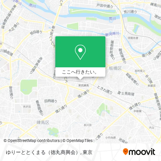 ゆりーととくまる（徳丸商興会）地図