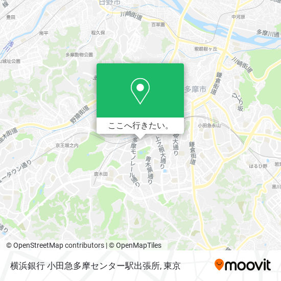 横浜銀行 小田急多摩センター駅出張所地図