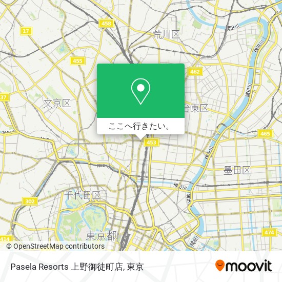 Pasela Resorts 上野御徒町店地図