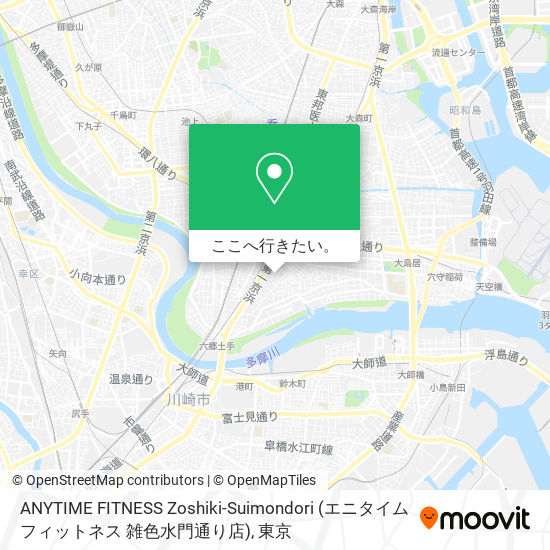 ANYTIME FITNESS Zoshiki-Suimondori (エニタイムフィットネス 雑色水門通り店)地図