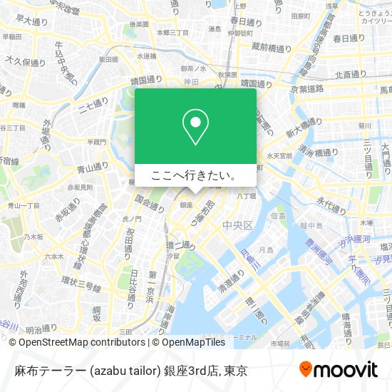 麻布テーラー (azabu tailor) 銀座3rd店地図