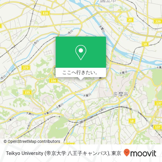 Teikyo University (帝京大学 八王子キャンパス)地図