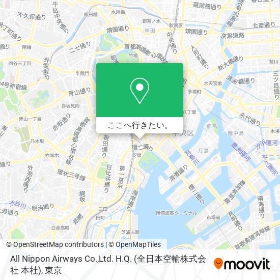 All Nippon Airways Co.,Ltd. H.Q. (全日本空輸株式会社 本社)地図