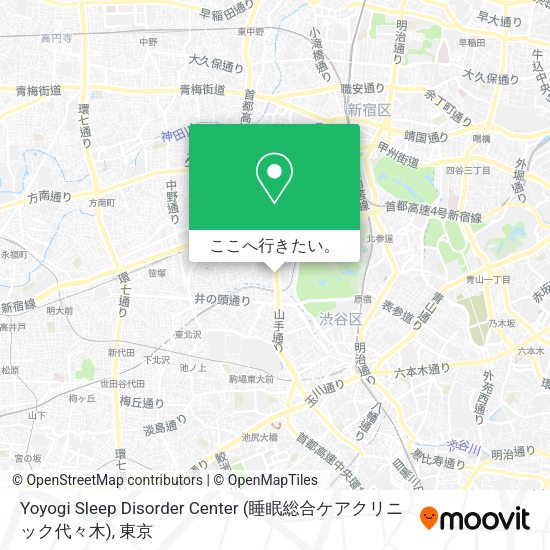 Yoyogi Sleep Disorder Center (睡眠総合ケアクリニック代々木)地図