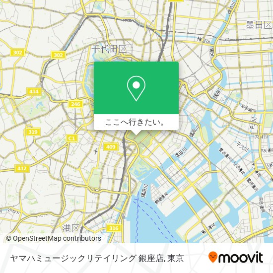 ヤマハミュージックリテイリング 銀座店地図