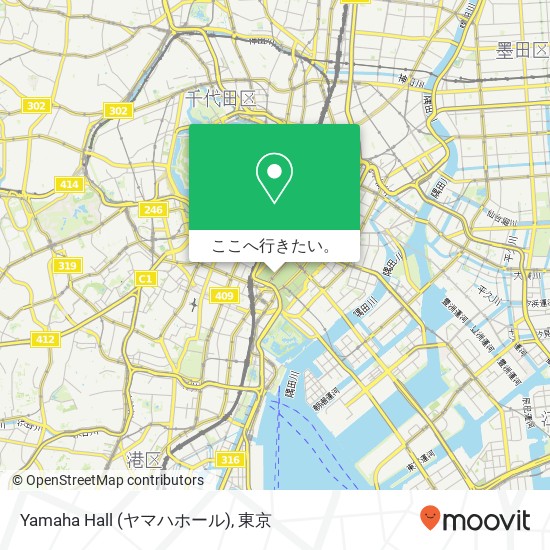 Yamaha Hall (ヤマハホール)地図