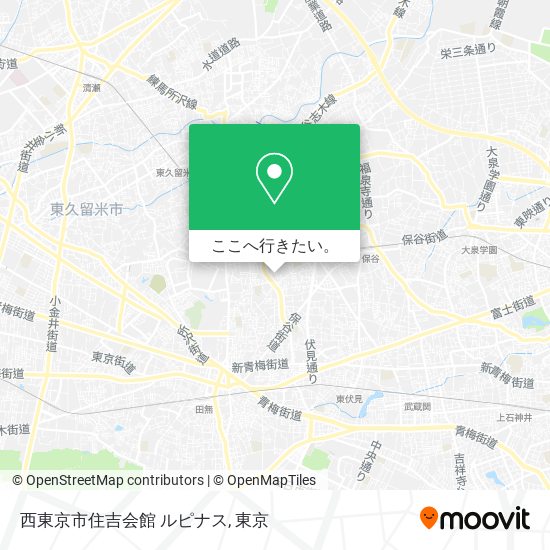 西東京市住吉会館 ルピナス地図