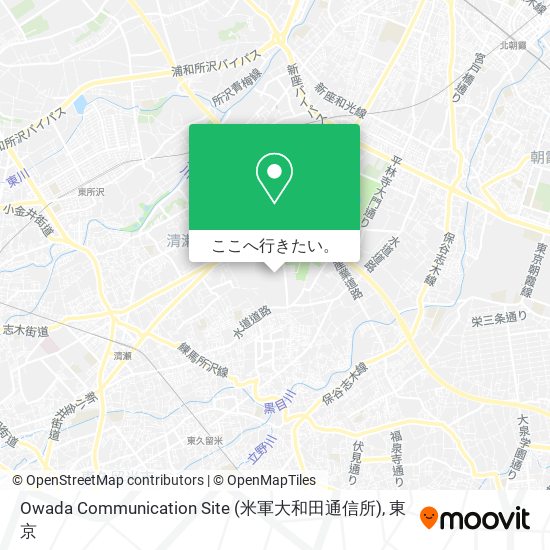 Owada Communication Site (米軍大和田通信所)地図