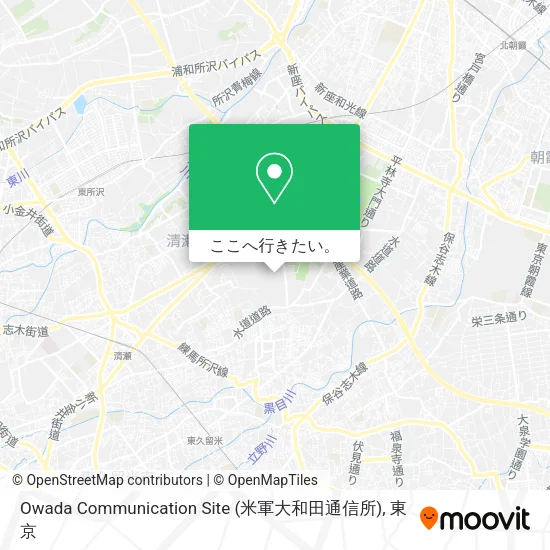 Owada Communication Site (米軍大和田通信所)地図